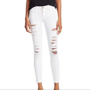 FRAME Denim Le Skinny de Jeanne in White
